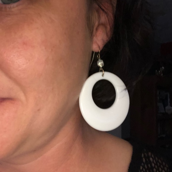 Jewelry White Plastic Hoop Earrings Poshmark